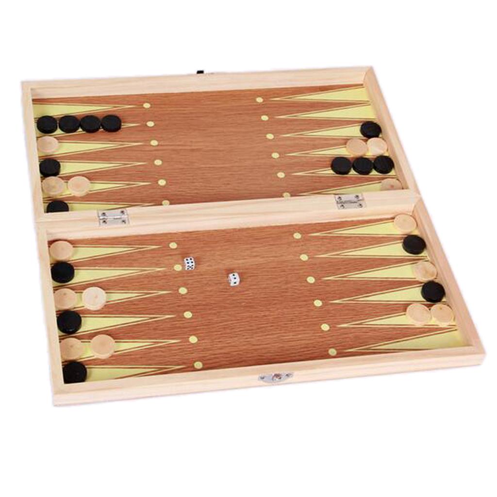 Travel Chess Game 3 in 1 Chessboard Backgammon Set for Adults Children, Folding